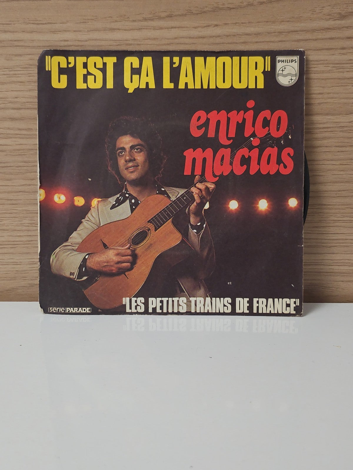 Vinyle 45 tours ancien Enrico Macias rétro collection musique française vintage