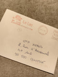 Lettre oblitérée Auchan Le Lac 1989 Bordeaux philatélie cachet postal