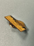 Vintage pin's Jeux Olympiques d'hiver ski jaune collection sport ancien