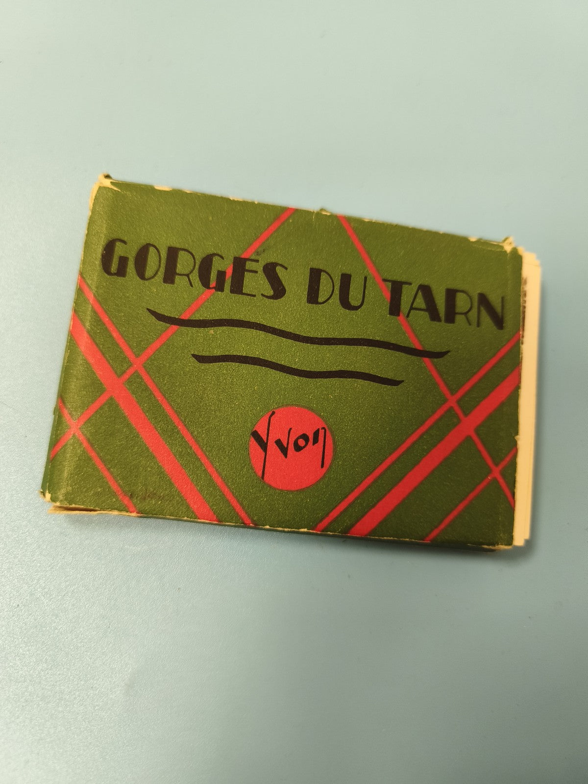 Lot ancien photos Gorges du Tarn pochette illustrée vintage collection