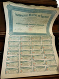 Action au porteur Compagnie Minière du Triunfo 1924 document financier ancien