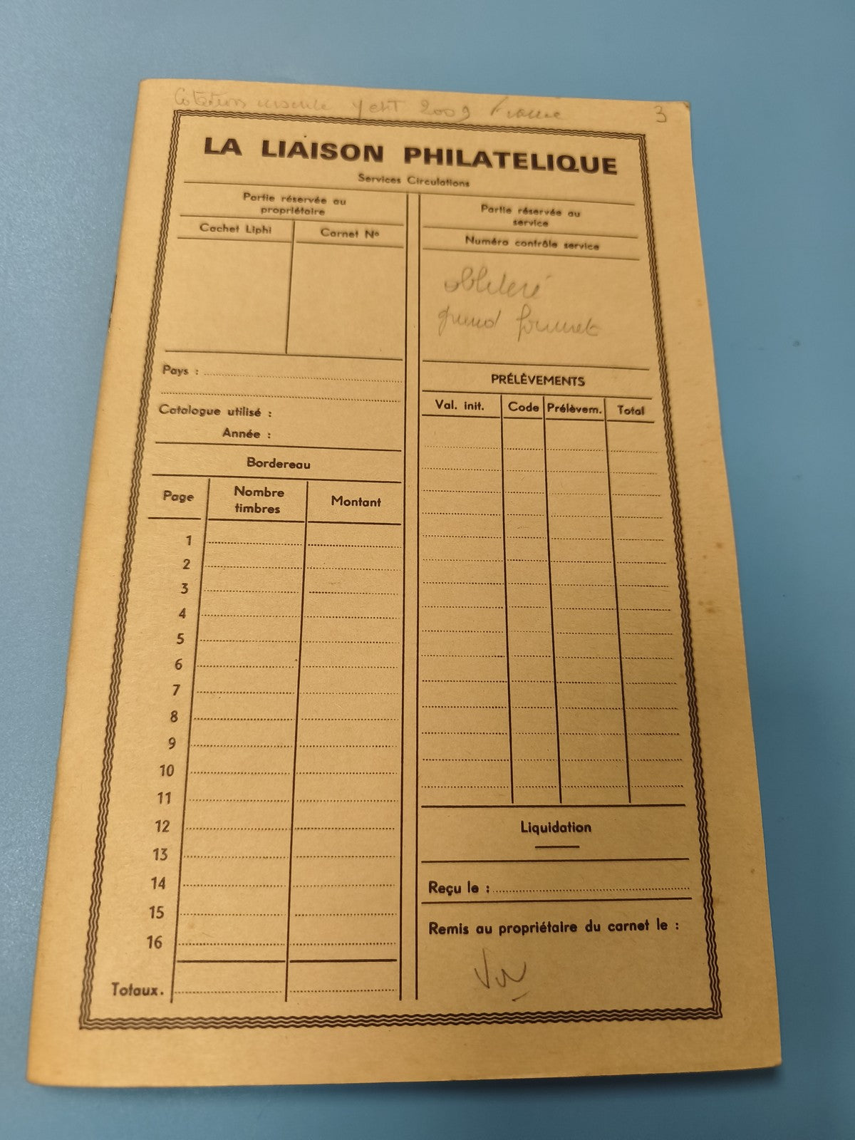 Lot carnet timbres anciens La Liaison Philatélique collection vintage France