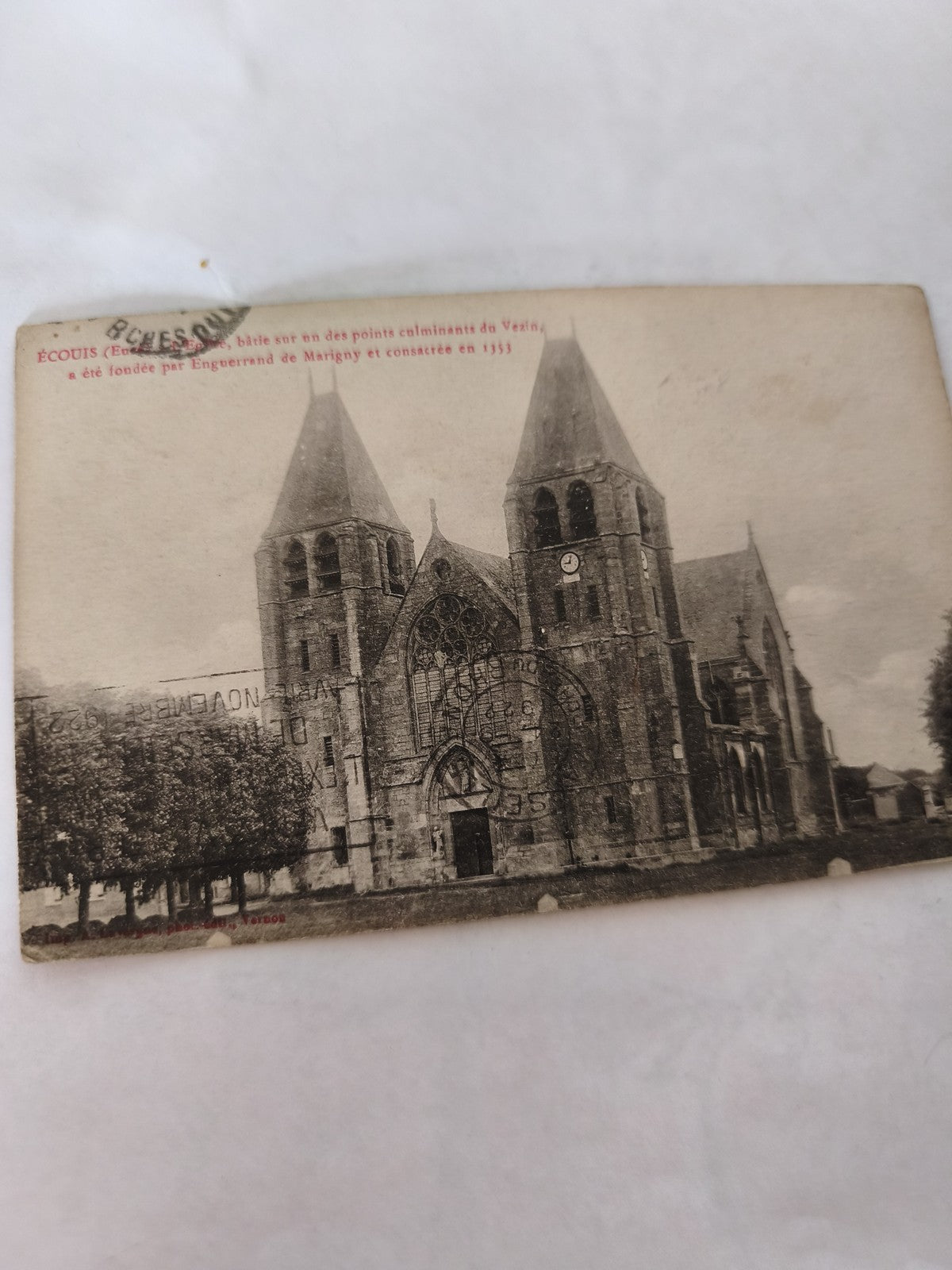 Carte postale ancienne d?Écouis, vintage collection, rétro France authenticité