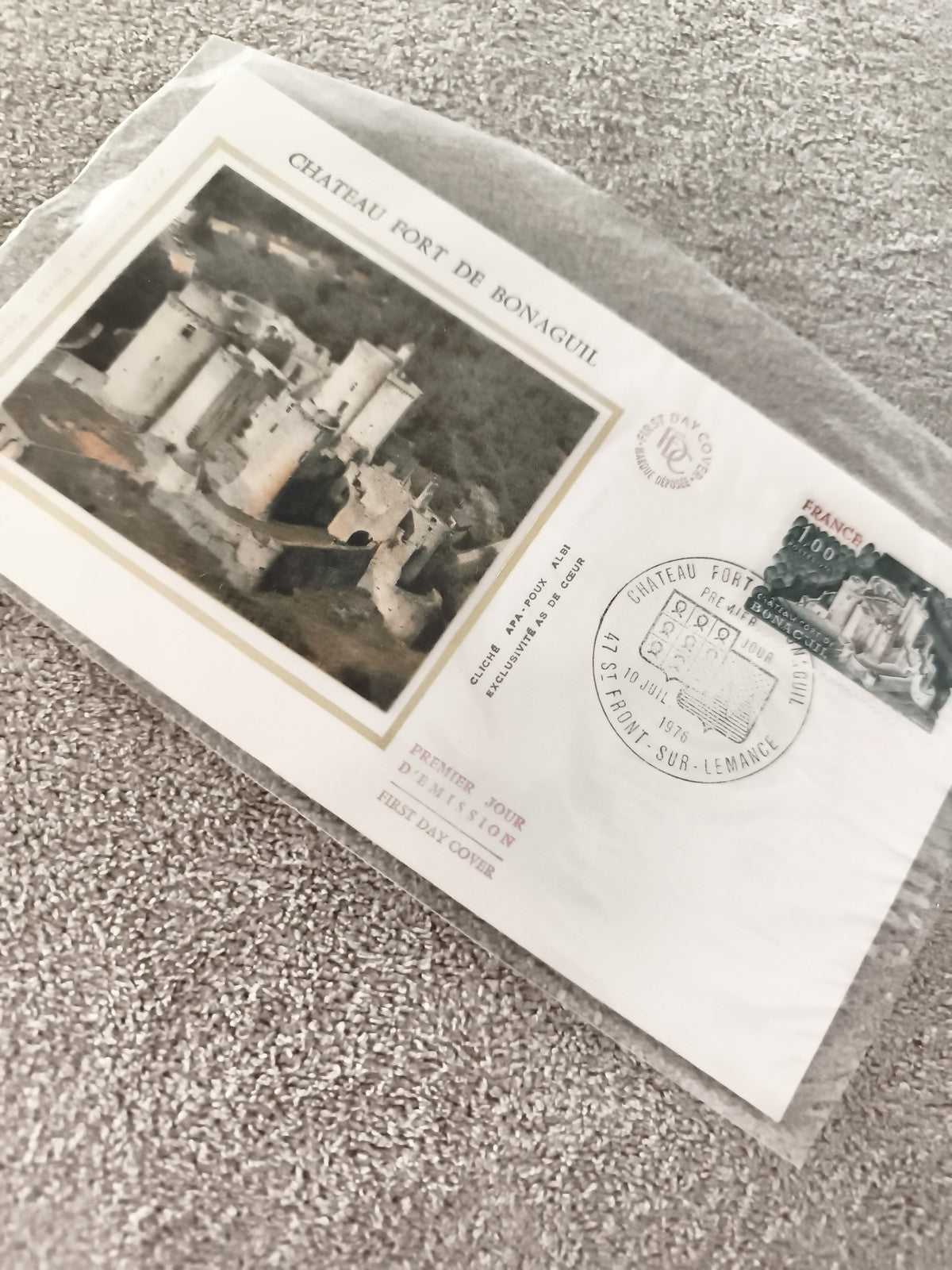 Lettre Premier Jour Château Fort de Bonaguil 1976 philatélie ancienne FDC