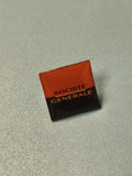 Pin's vintage Société Générale carré rouge et noir collection banque ancien