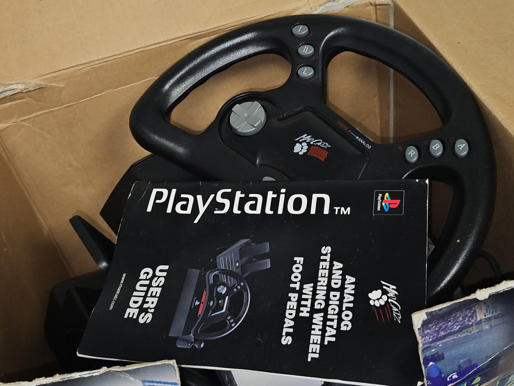 Volant Mad Catz PS1 en boîte d'origine pour console Playstation, accessoire gami