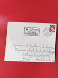 Enveloppe philatélie oblitérée Saint-Denis Réunion 1967 timbre Croix-Blason