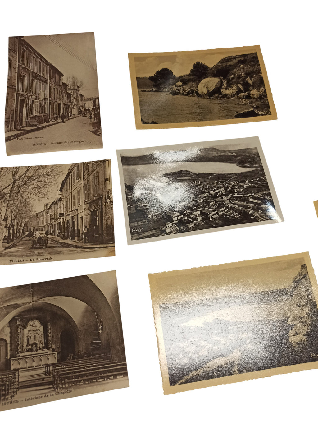 Lot cartes postales vintage rééditions anciennes Istres rétro collection France