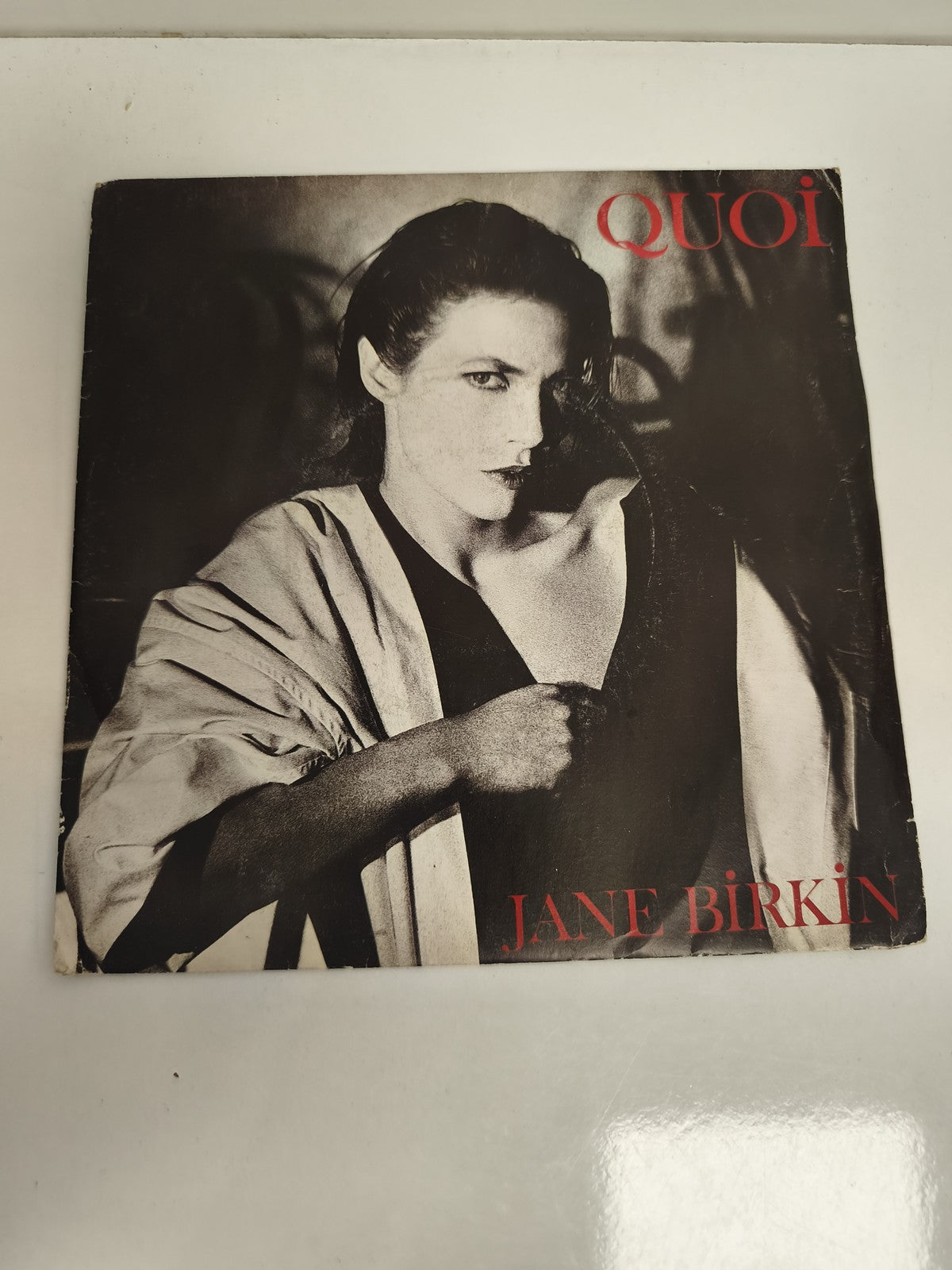 Vinyle 45 tours Jane Birkin Quoi pochette photo noir et blanc disque single