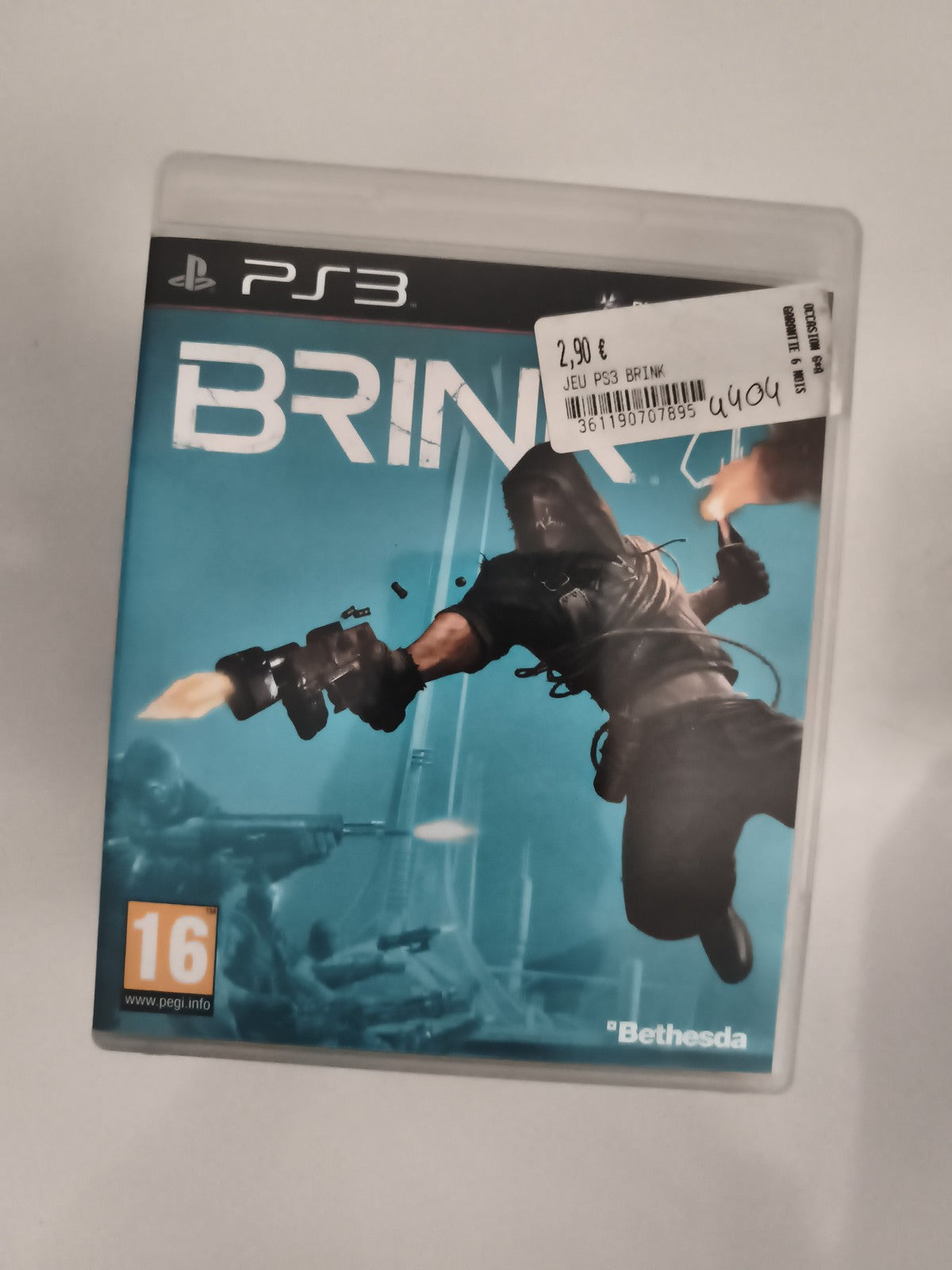 Jeu PS3 Brink Bethesda sans notice, boîtier PlayStation 3, PEGI 16