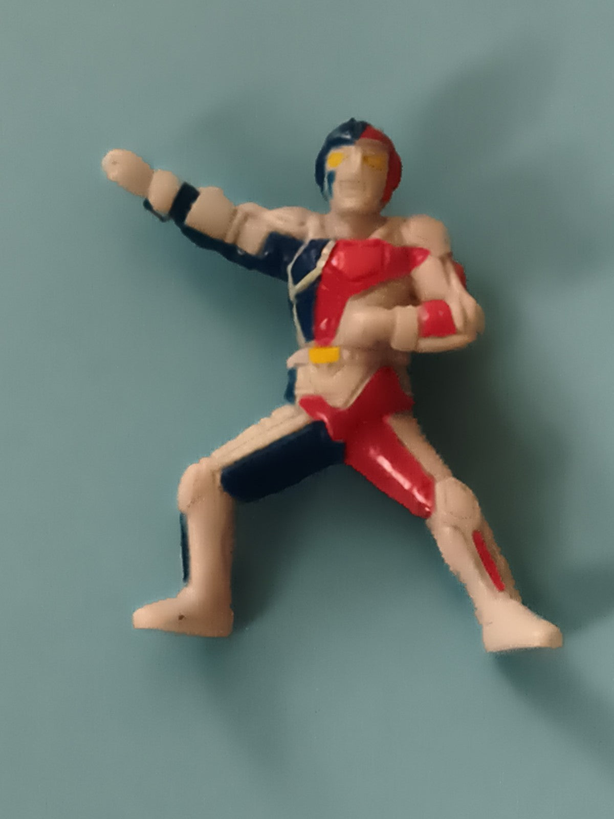 Figurine articulée Power Ranger Sentai rouge bleu jaune mini jouet décor