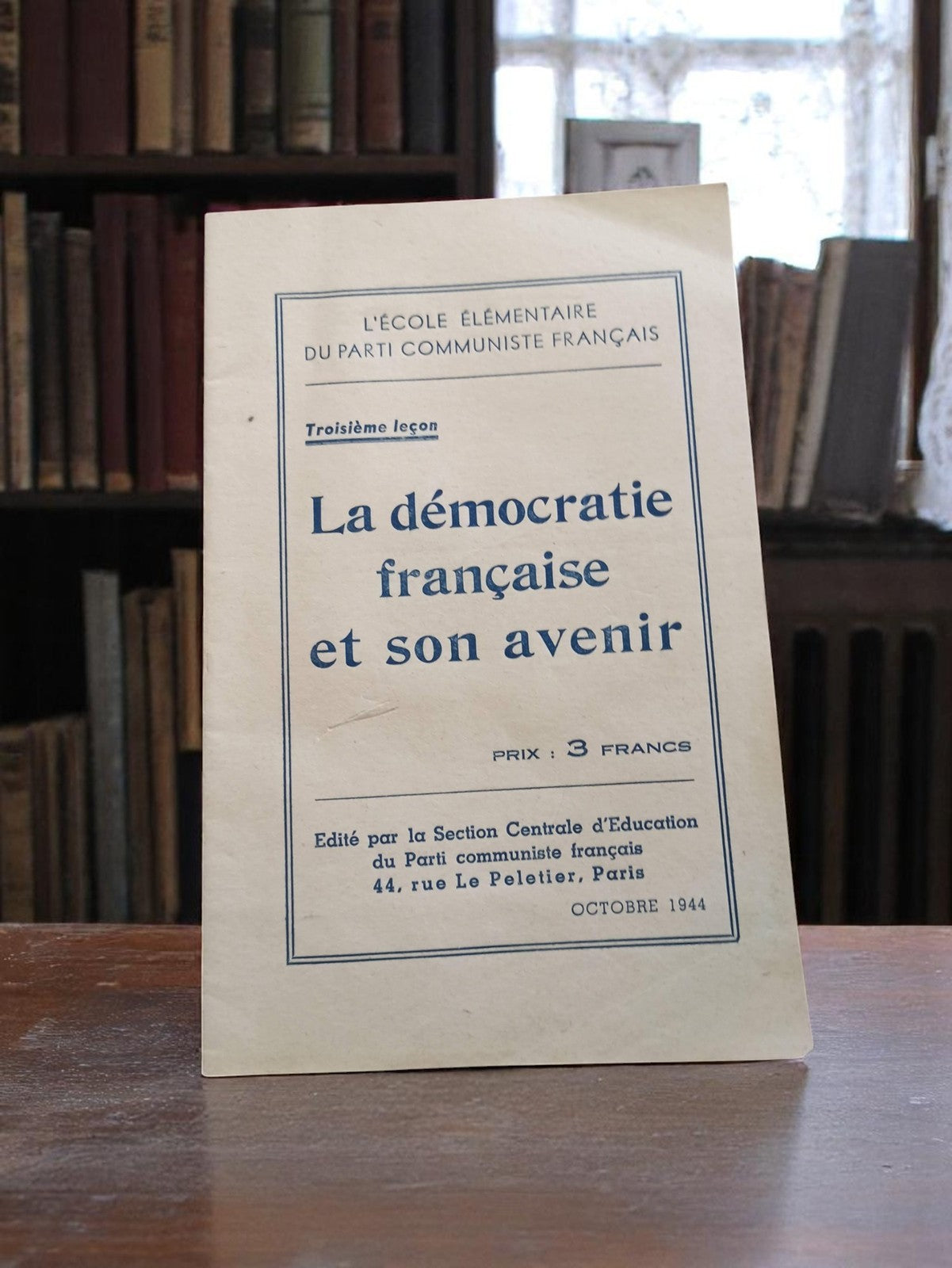 Livret propagande PCF 1944 La démocratie française école communiste vintage