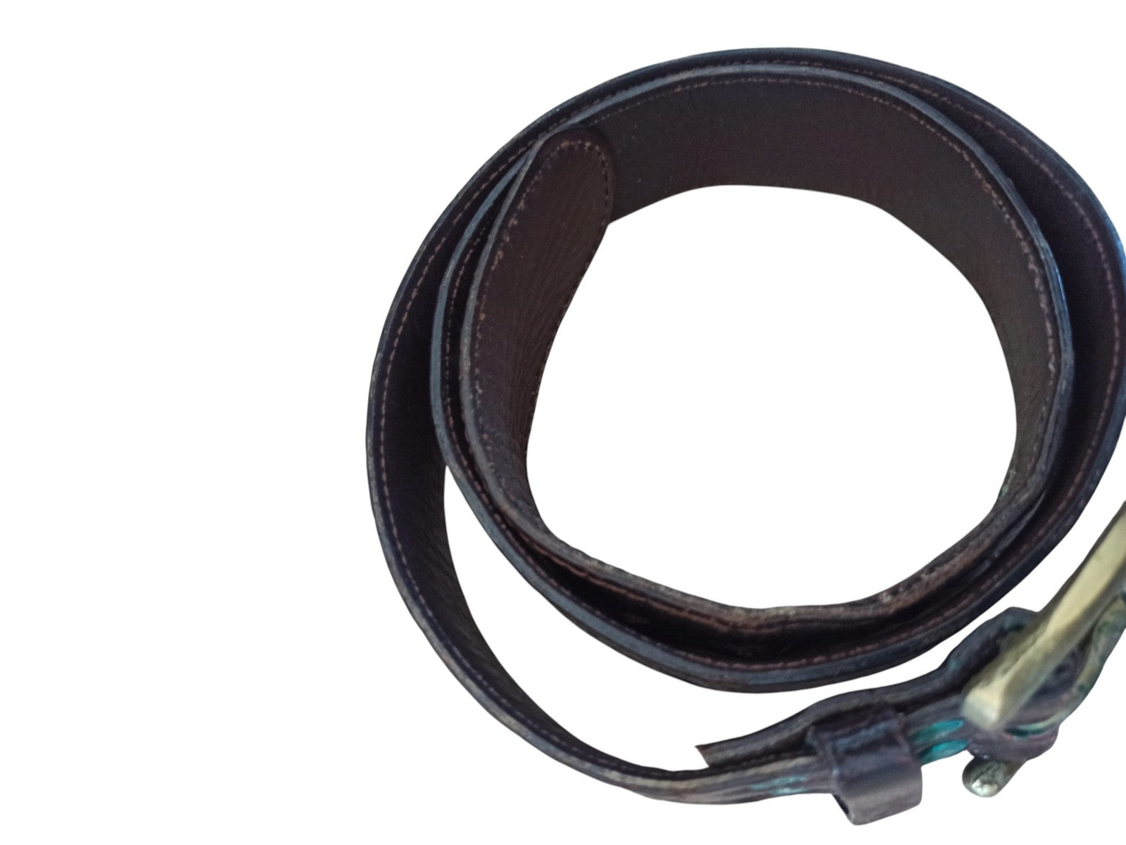 Ceinture homme vintage en cuir véritable, style rétro, accessoire mode masculin