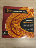 Vinyle 45 tours Ritmo de cha cha cha Ramon Marquez Columbia pochette décor orang