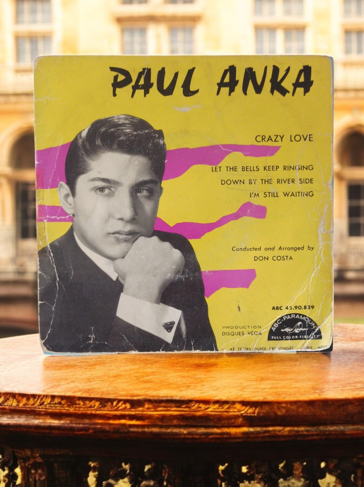 Vinyle 45T Paul Anka Crazy Love pochette ABC-Paramount vintage années 60