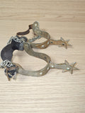 Paire d?éperons de cowboy vintage ancien, rare, marque Ancienne, USA, collection
