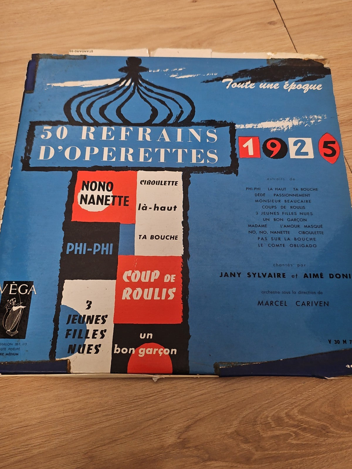 Vinyle ancien 33 tours rétro ? 50 grands refrains d?opérettes collection vintage
