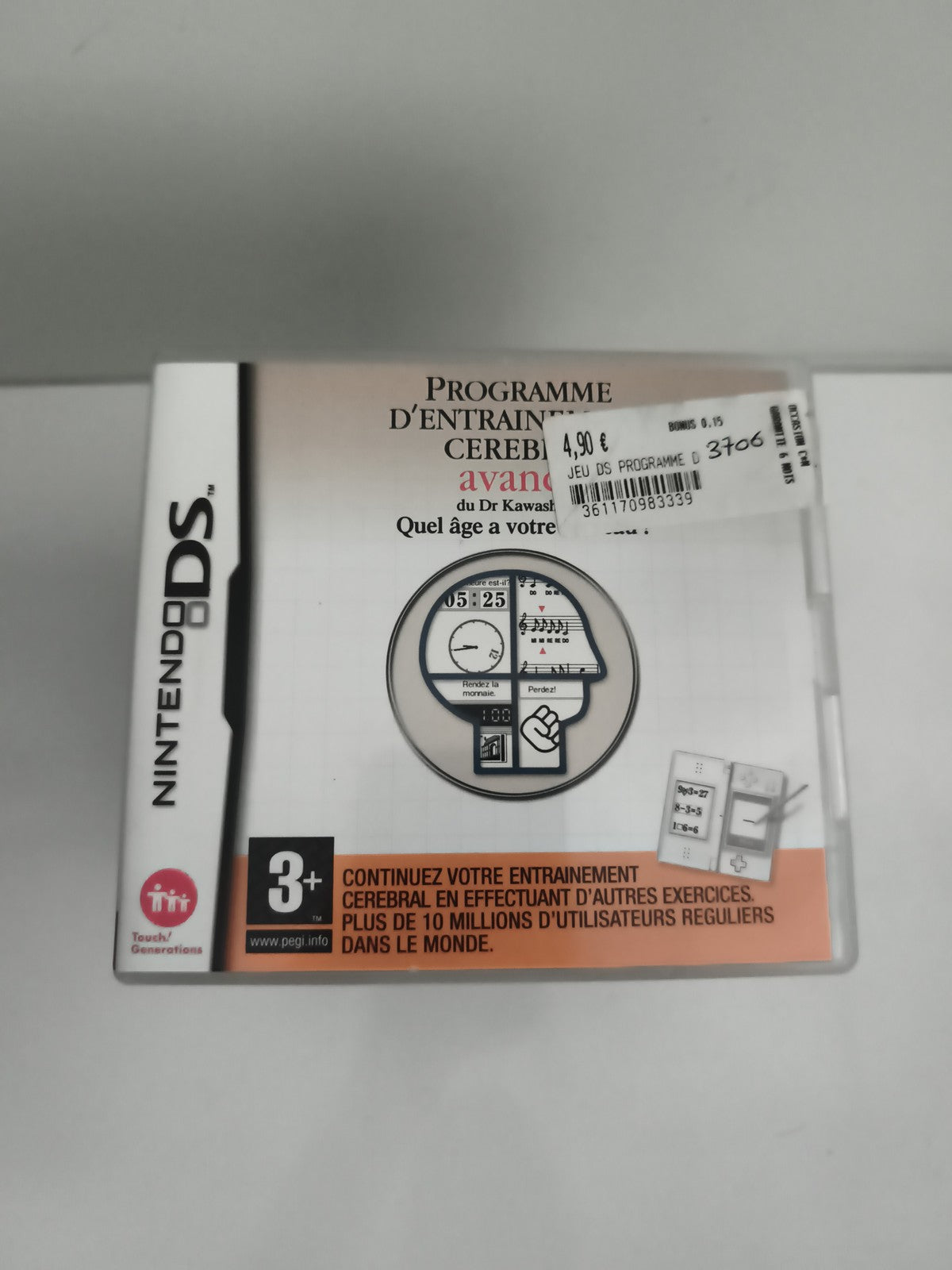 Jeu Nintendo DS Programme d’Entraînement Cérébral Dr Kawashima français
