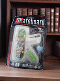 Mini skateboard à doigts vintage neuf, design cartoon, accessoires inclus