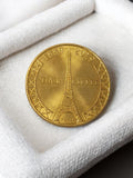 Médaille souvenir Tour Eiffel Paris 1889-2019 rétro pièce dorée d'occasion