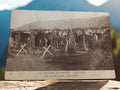 Carte postale ancienne WW1 Arras vie sur le front écurie chevaux photo d'époque