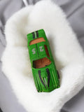 Voiture miniature vintage verte déco rétro, jouet ancien, numéro 25