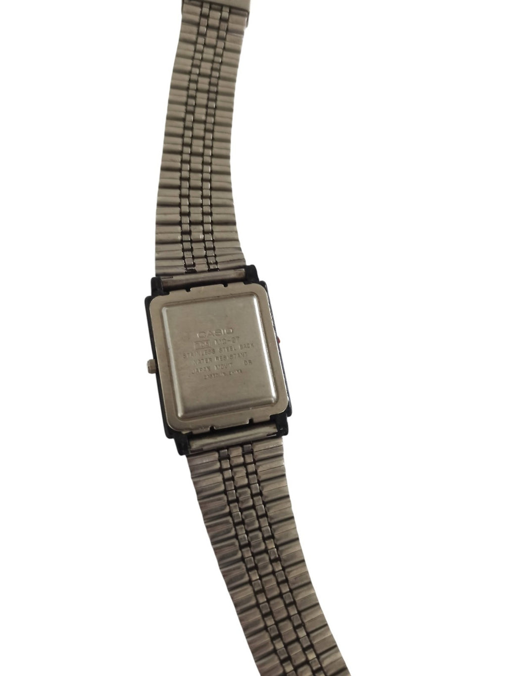 Montre Casio Homme Vintage Quartz cadran carré bracelet métal rétro