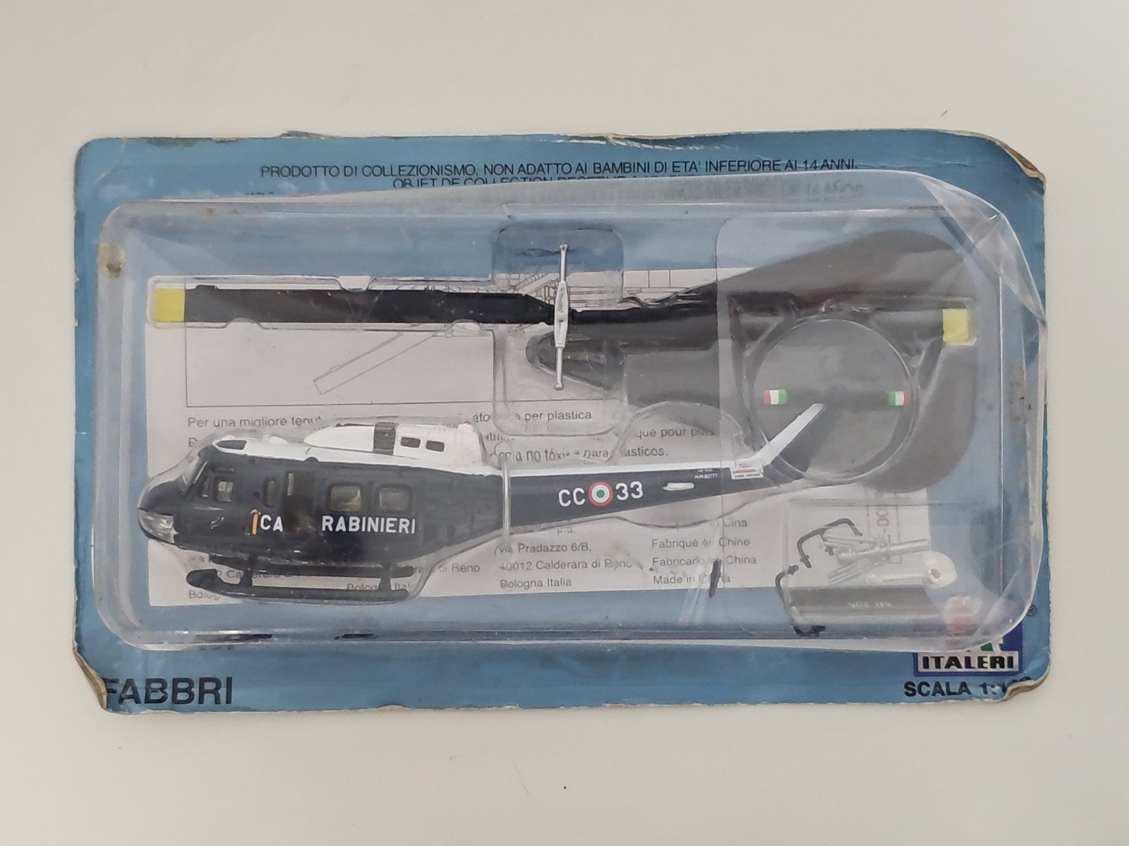 Hélicoptère ancien Fabbri 1:10 rétro, maquette de collection vintage rare occasi