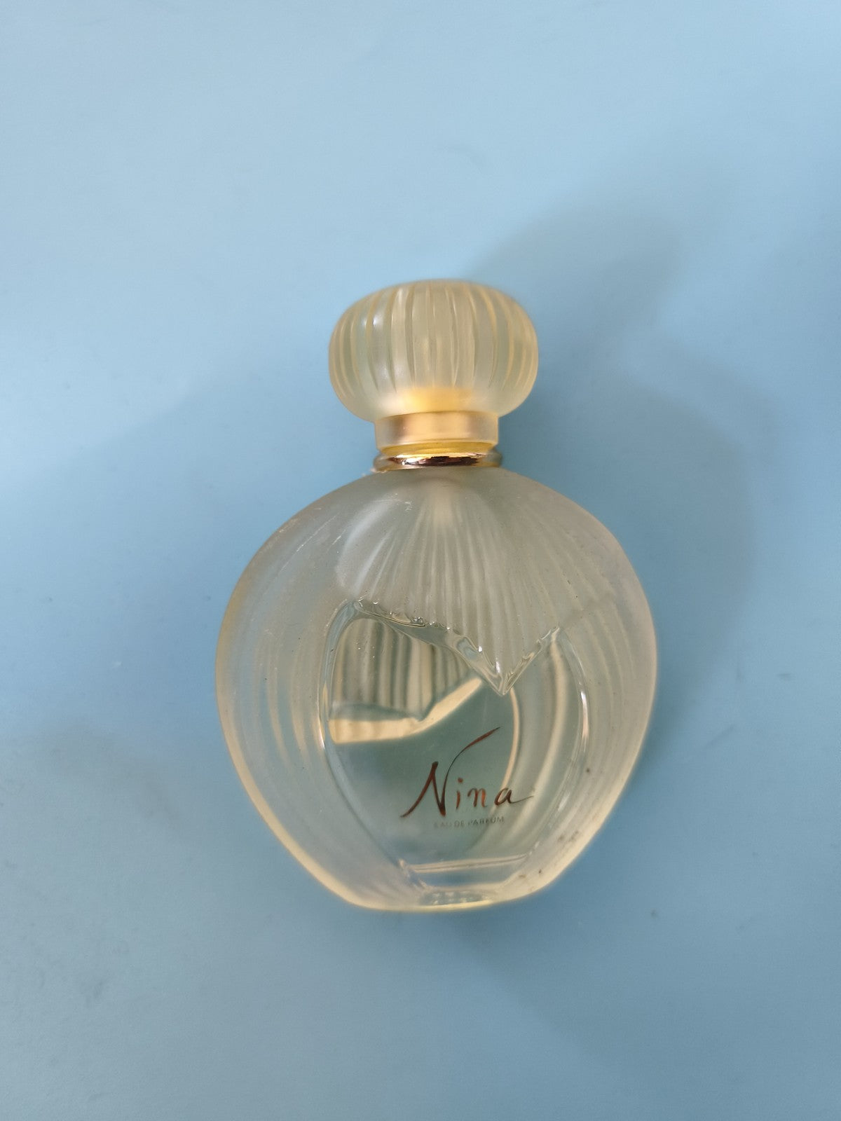 Flacon de parfum ancien grand format vintage, bouteille rétro collection déco