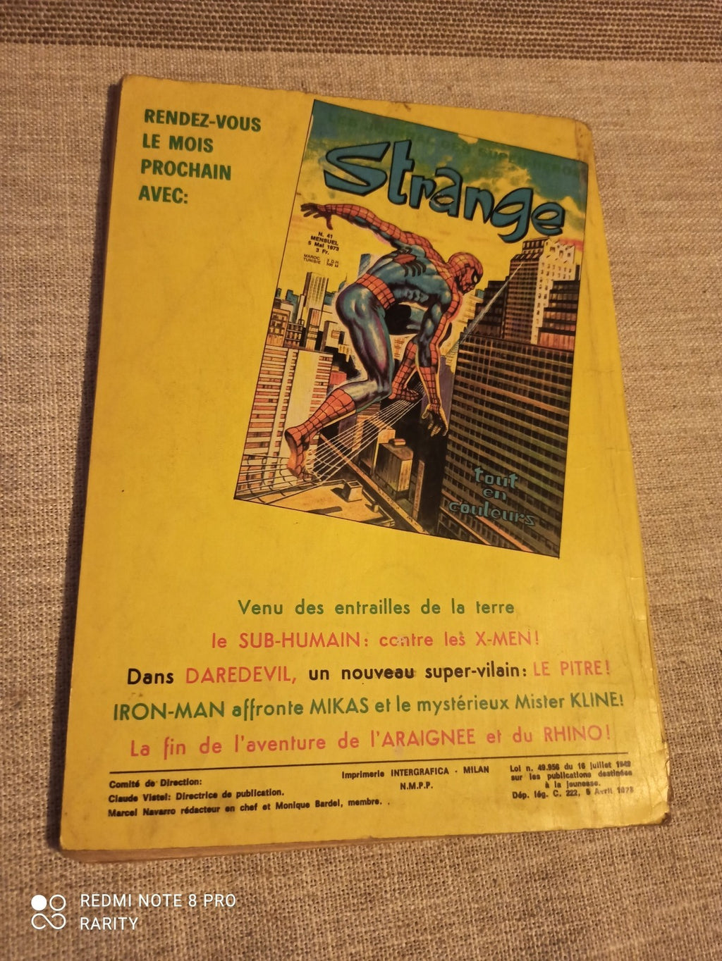 Comics Strange n°40 1973 Marvel X-Men vintage - Super-héros Stan Lee rare