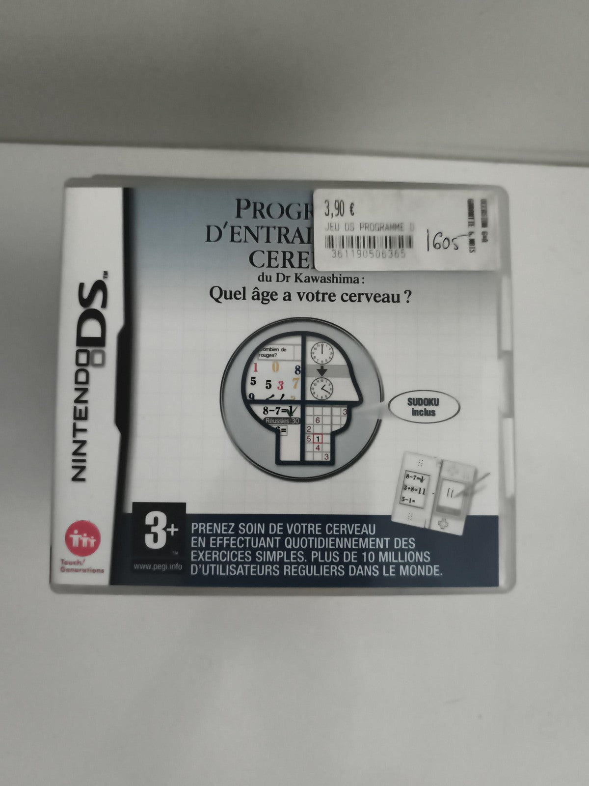 Jeu Nintendo DS Programme d’entraînement cérébral Dr Kawashima Sudoku