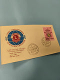 Ancienne enveloppe FDC Vietnam 1967 Lions International timbre pagode Saigon
