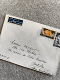 Lettre affranchie Liban Air France, timbres oranges et aviateur, Par Avion