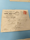 Ancienne enveloppe oblitérée 1936 Paris Lyon philatélie vintage déco (Ref 6)