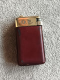Briquet ancien OE finition dorée bordeaux vintage rétro cigarette