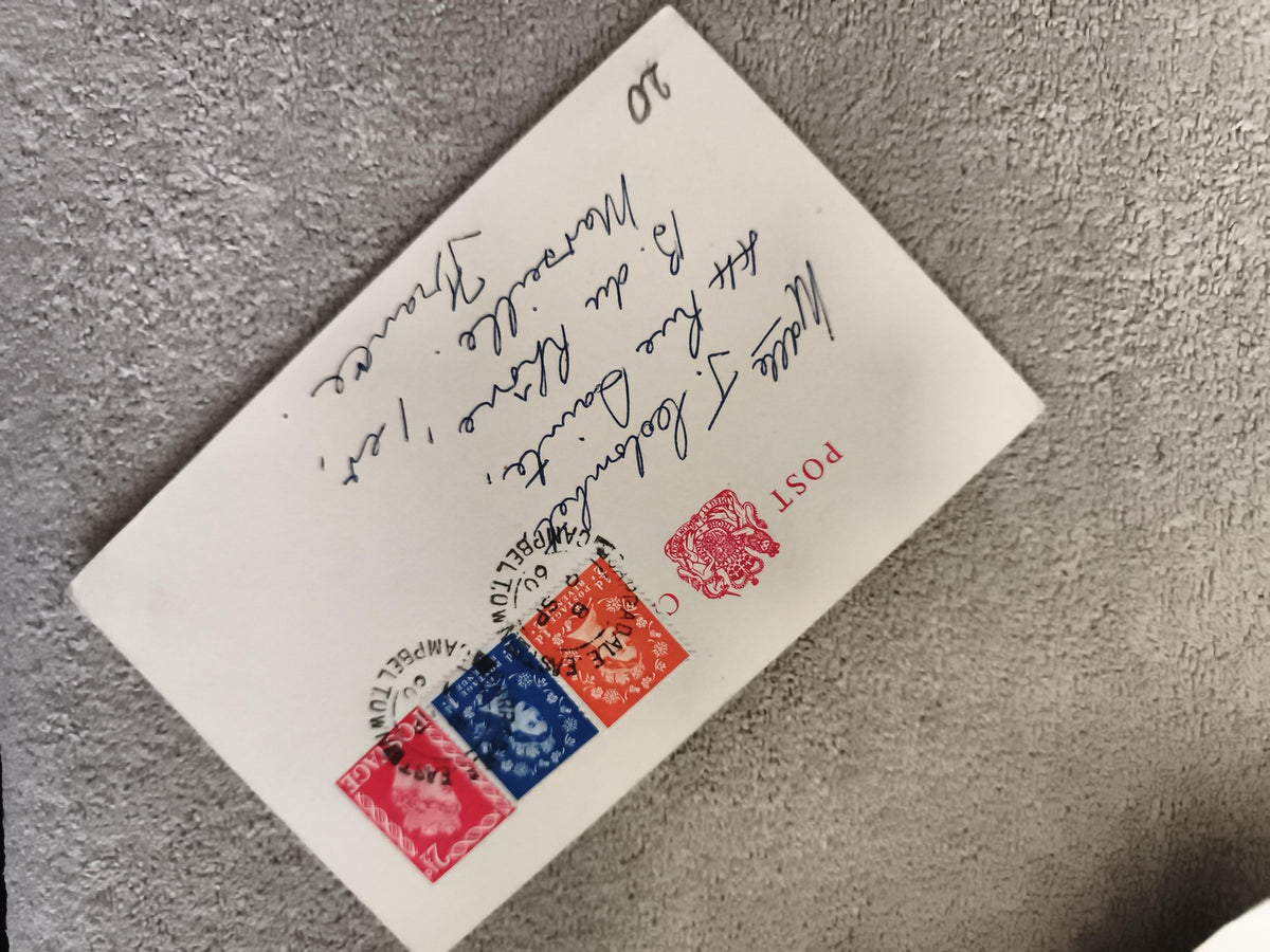 Lettre affranchie timbres Royaume-Uni, oblitération Campbell Town, philatélie