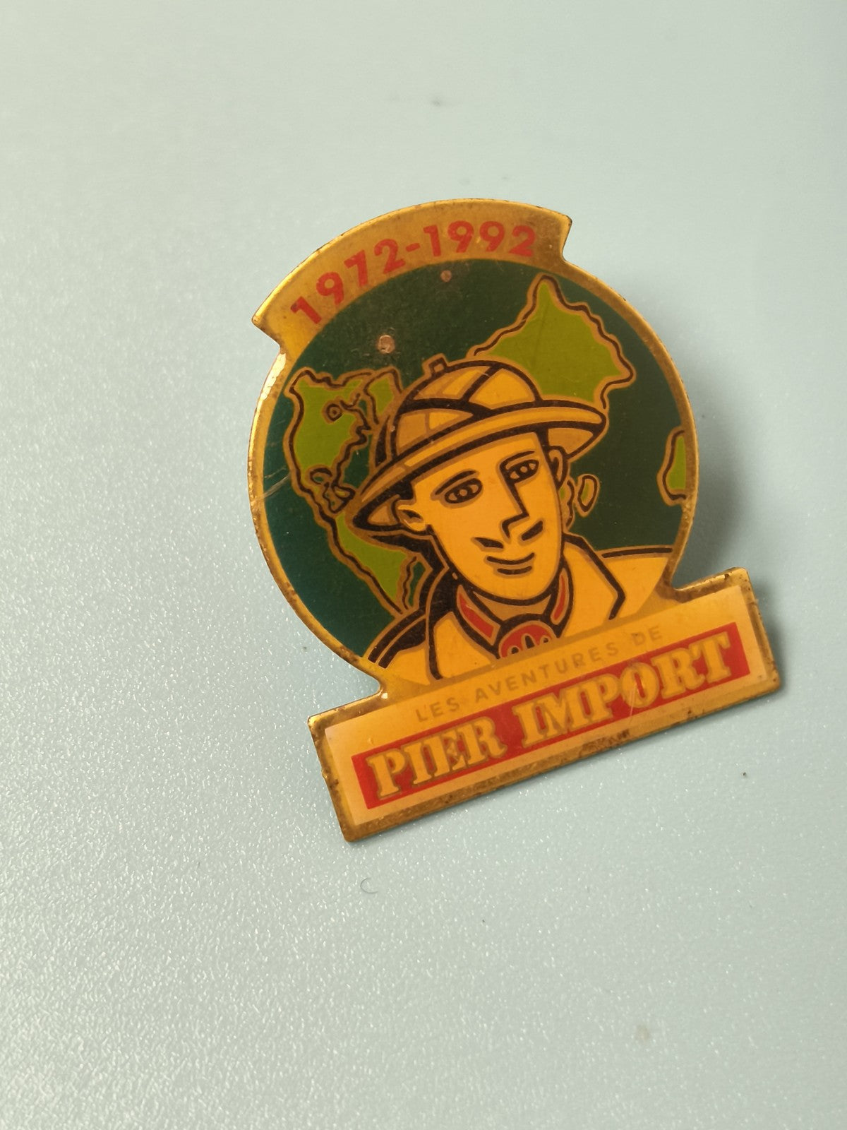 Vintage Pier Import 1972-1992 adventurer colored enamel collectible pin (Ref 2)