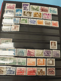 Lot anciens timbres oblitérés Hongrie Magyar Posta bâtiments véhicules couleurs