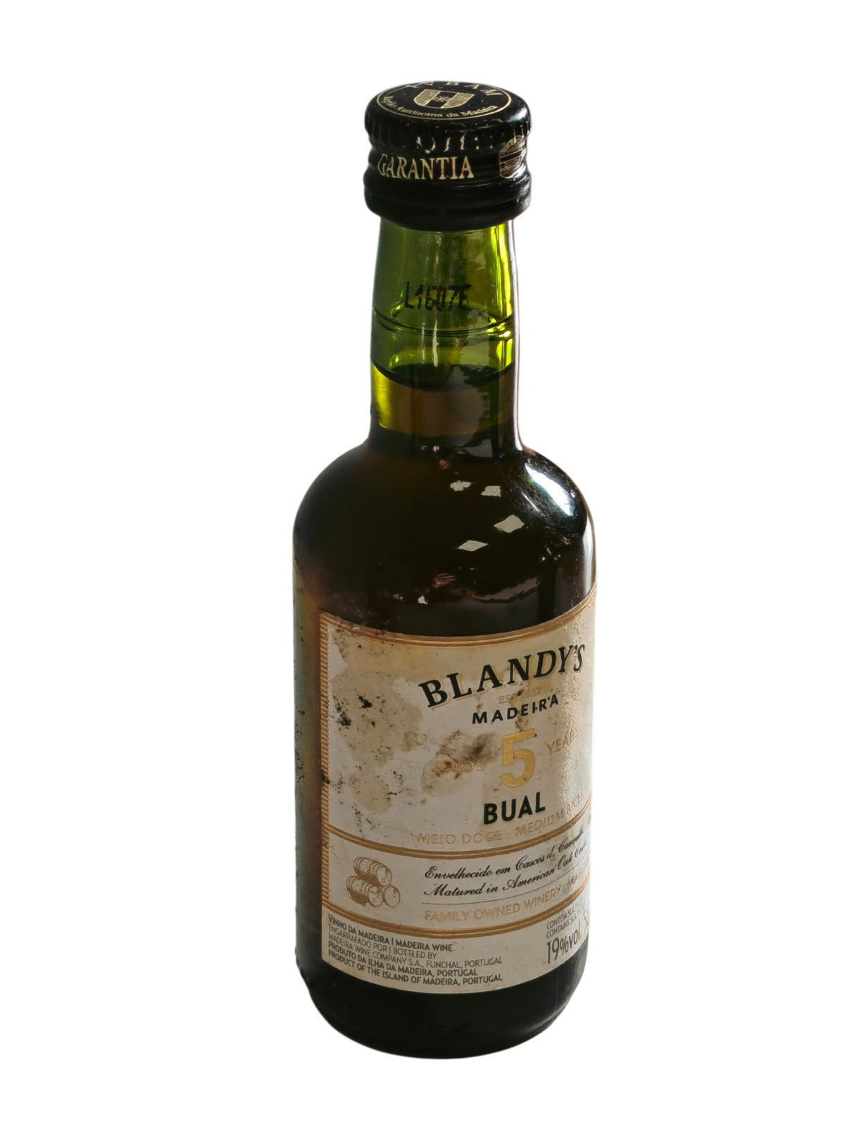 Vintage mignonnette d?alcool Blandy's ancienne bouteille miniature collection ré