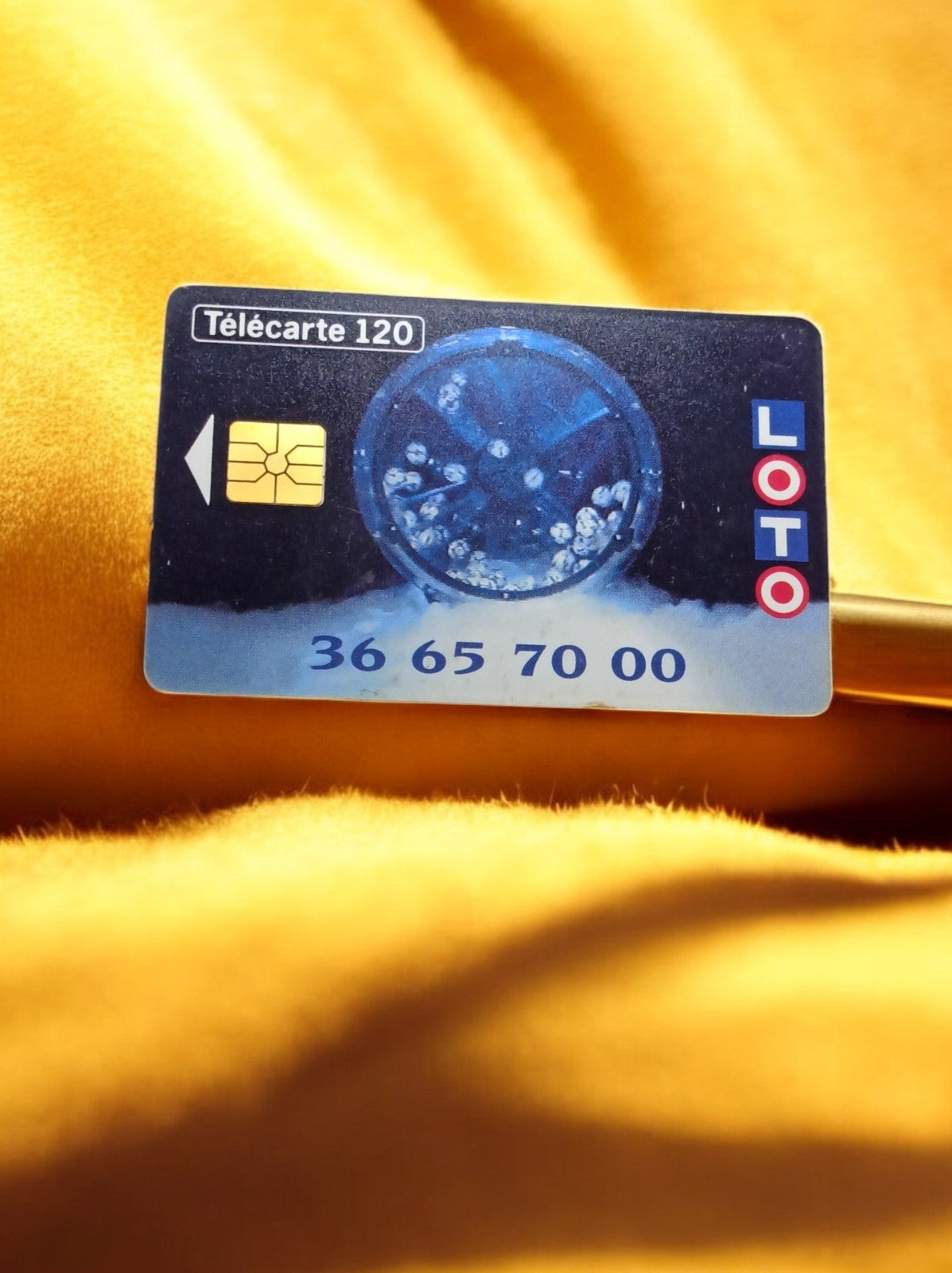 Carte téléphonique LOTO Télécarte 120 puce vintage France années 90
