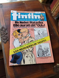 Magazine Tintin vintage Ric Hochet Natacha années 80 couverture BD rare