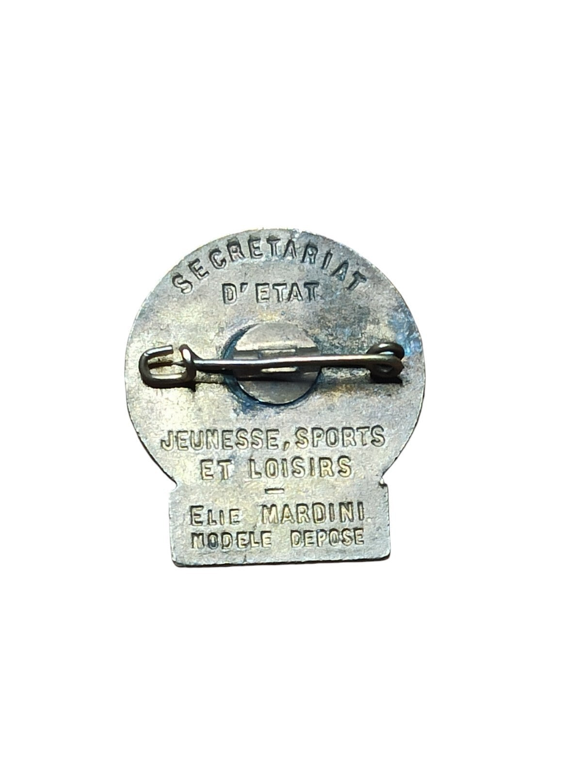 Badge vintage ENF Secrétariat Jeunesse Sport sirènes trident France