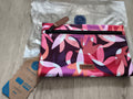 Pochette Cabaia motif floral multicolore neuve 24 cm zip avant