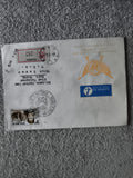 Lettre affranchie Pologne 1975 timbre chien enveloppe oblitérée Air Mail philaté