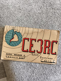 Carte QSL radio ancienne CE3RC Santiago Chili DXCC vintage