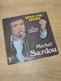 Vintage 45 tours Michel Sardou ancien disque vinyle rétro collection musique