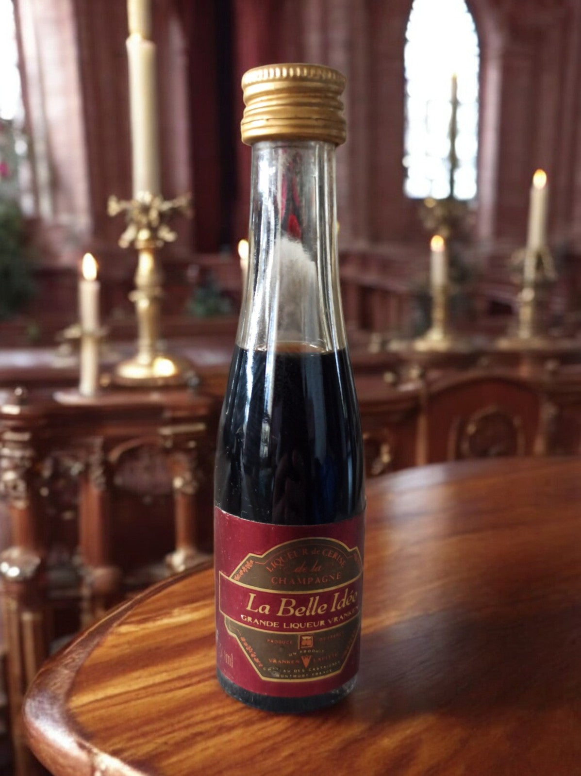 Mignonnette liqueur La Belle Idée vintage cerise Champagne rare