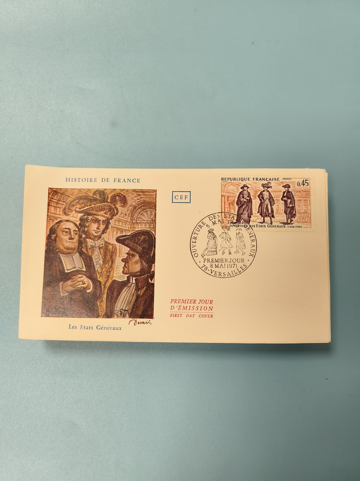 Ancienne enveloppe premier jour Histoire de France États Généraux 1971 philatéli