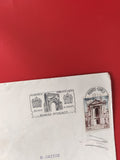 Enveloppe philatélie Monaco Rimini cachet illustré et timbre Monte-Carlo