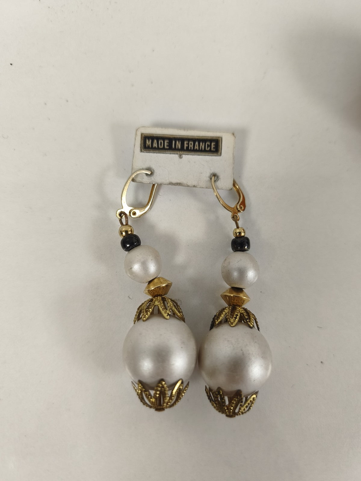 Paire de boucles d?oreilles vintage ancienne fabrication française rétro collect
